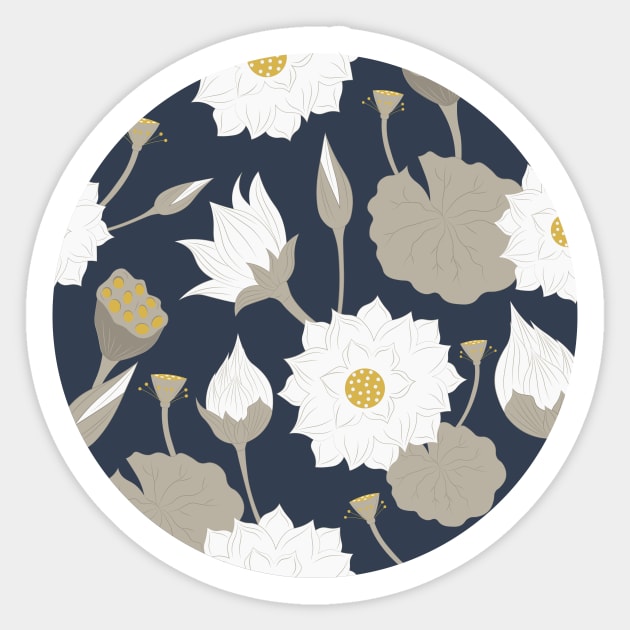 Luxury White Lotus Sticker by novaya